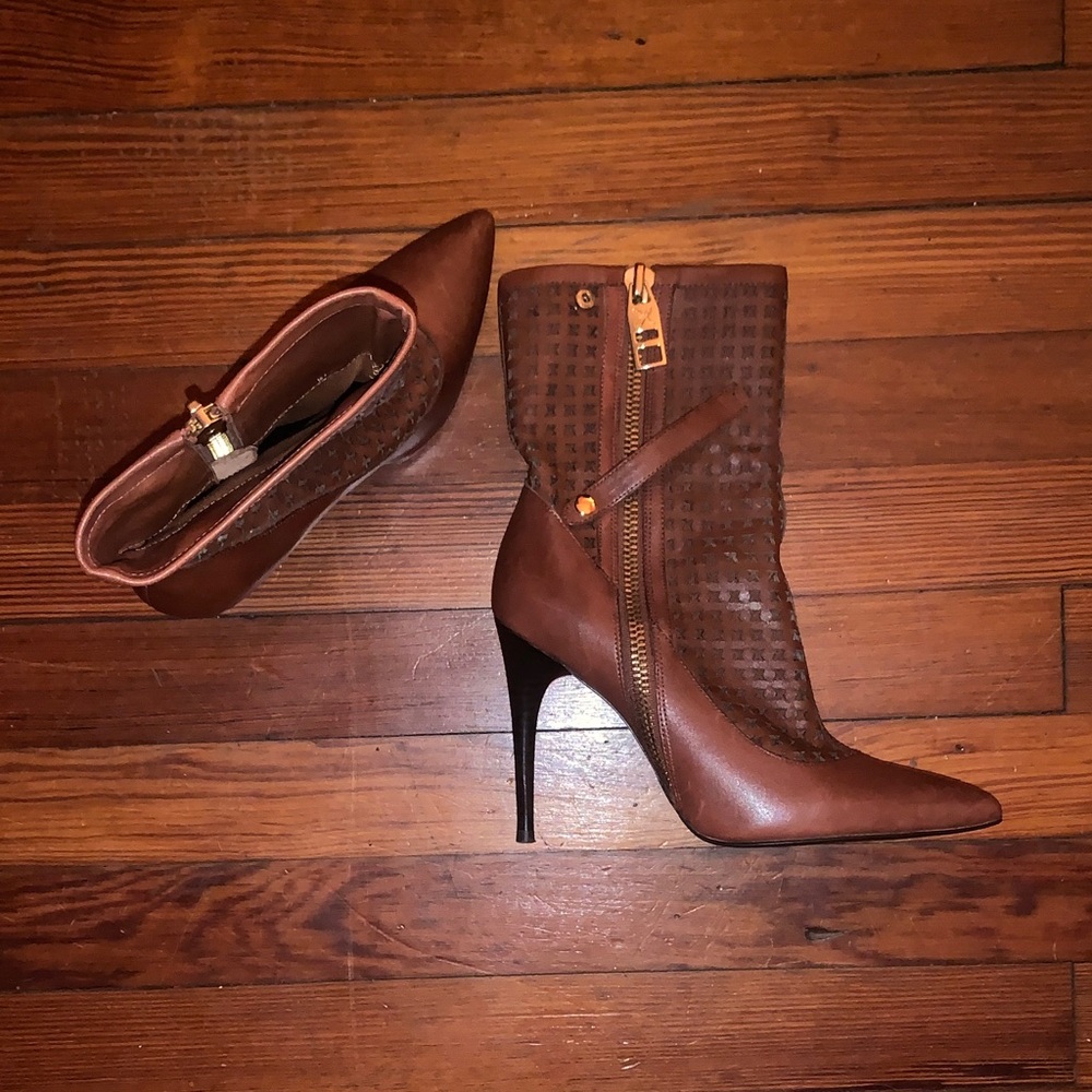 Donald J. Pliner Brown Heeled Boots